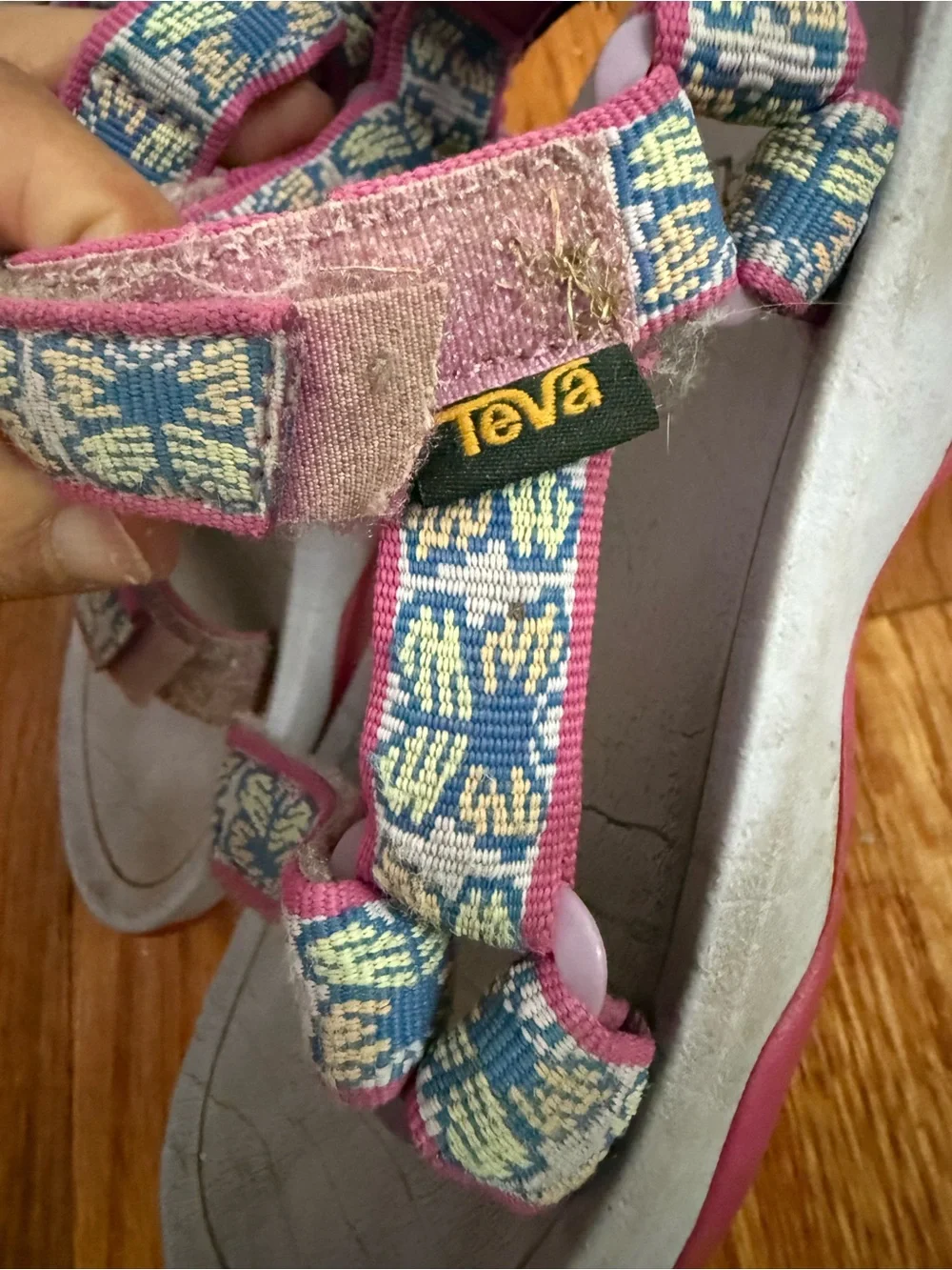 Teva Pink Purple Sport Sandals Size Youth 13Y Butterfly Girls